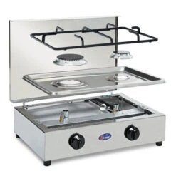 Parker® Fornello A Gas 2F Inox -Campeggio All'aperto fornello a gas inox 200 2