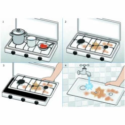 Parker® Fornello A Gas 3F Inox -Campeggio All'aperto fornello a gas inox 300 3