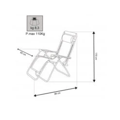 Poltrona Sdraio Cosma Comfort -Campeggio All'aperto poltrona comfort cosma alto grado di comfort struttura pieghevole 2