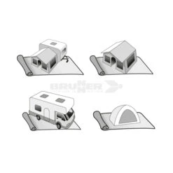 Stuoia Brunner Kinetic 250x350 -Campeggio All'aperto stuoia brunner kinetic 250x350 grammatura 400 copertura pavimento protezione campeggio tenda camper roulotte 2
