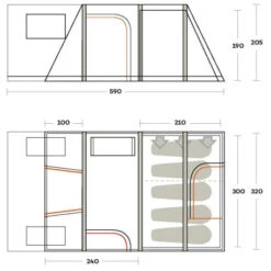 Tenda Ferrino Altair 5 -Campeggio All'aperto tenda ferrino altair 5 family struttura pneumatica performatica gonfiabile ampia spaziosa abside anteriore campeggio stanziale 8