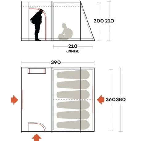 Tenda Ferrino Fenix 6 4 Tenda Ferrino Fenix 6 - immagine 2