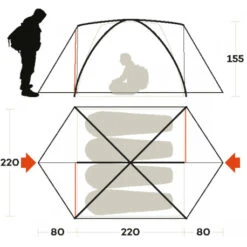 Tenda Ferrino Lhotse 4 -Campeggio All'aperto tenda ferrino lhotse 4 quattro stagioni campo base isolamento termico aereazione comfort robustezza 3