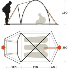 Campeggio All'aperto -Campeggio All'aperto tenda ferrino shaba 3 tre stagioni alta comoda ampia abitabilita 1